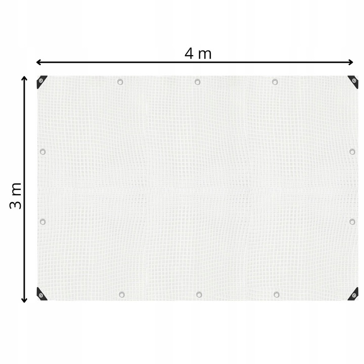 Laminált vízálló polietilén ponyva, 100 g/m², 3x4 m, átlátszó fehér - Image 7