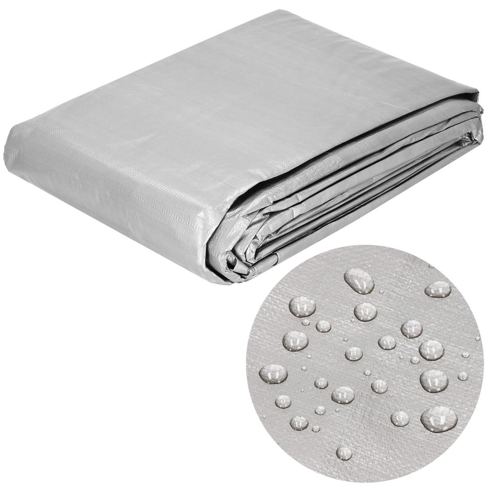 Laminált vízálló polietilén ponyva, 260 g/m², 3x5 m, szürke - Image 2