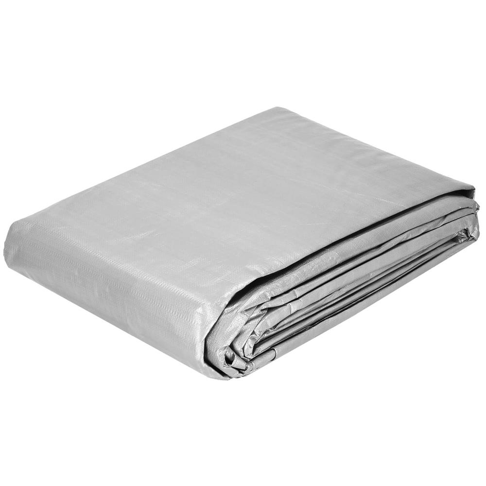 Laminált vízálló polietilén ponyva, 160 g/m², 6x8 m, szürke - Image 17