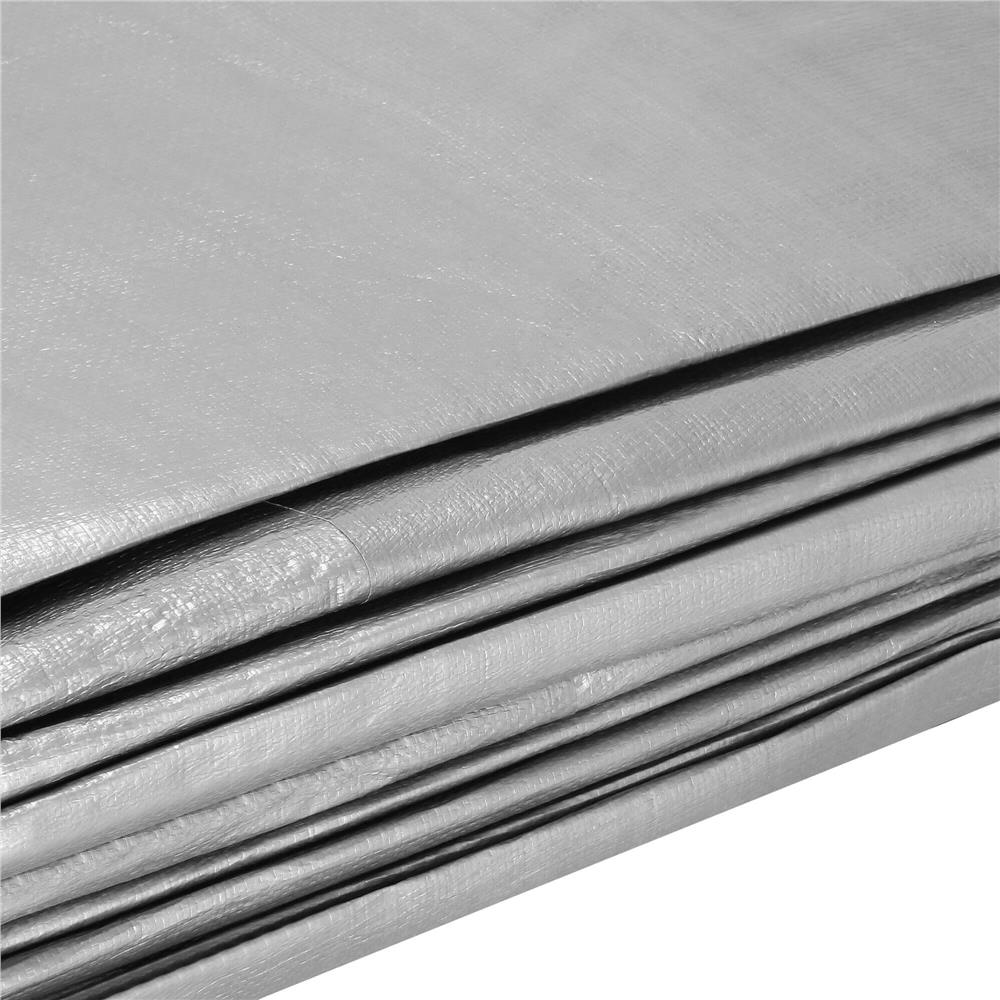 Laminált vízálló polietilén ponyva, 160 g/m², 6x8 m, szürke - Image 14
