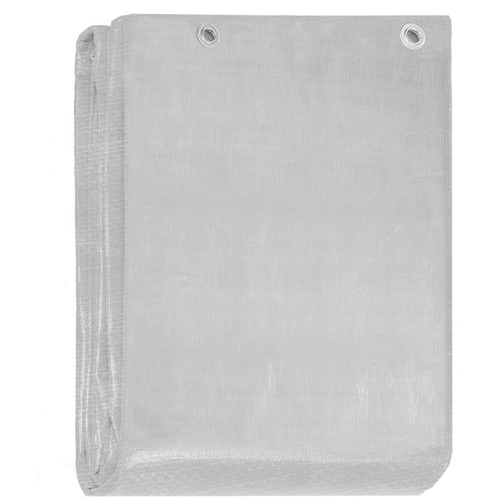 Laminált vízálló polietilén ponyva, 160 g/m², 6x8 m, szürke - Image 20