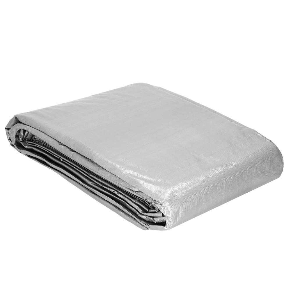 Laminált vízálló polietilén ponyva, 160 g/m², 6x8 m, szürke - Image 9