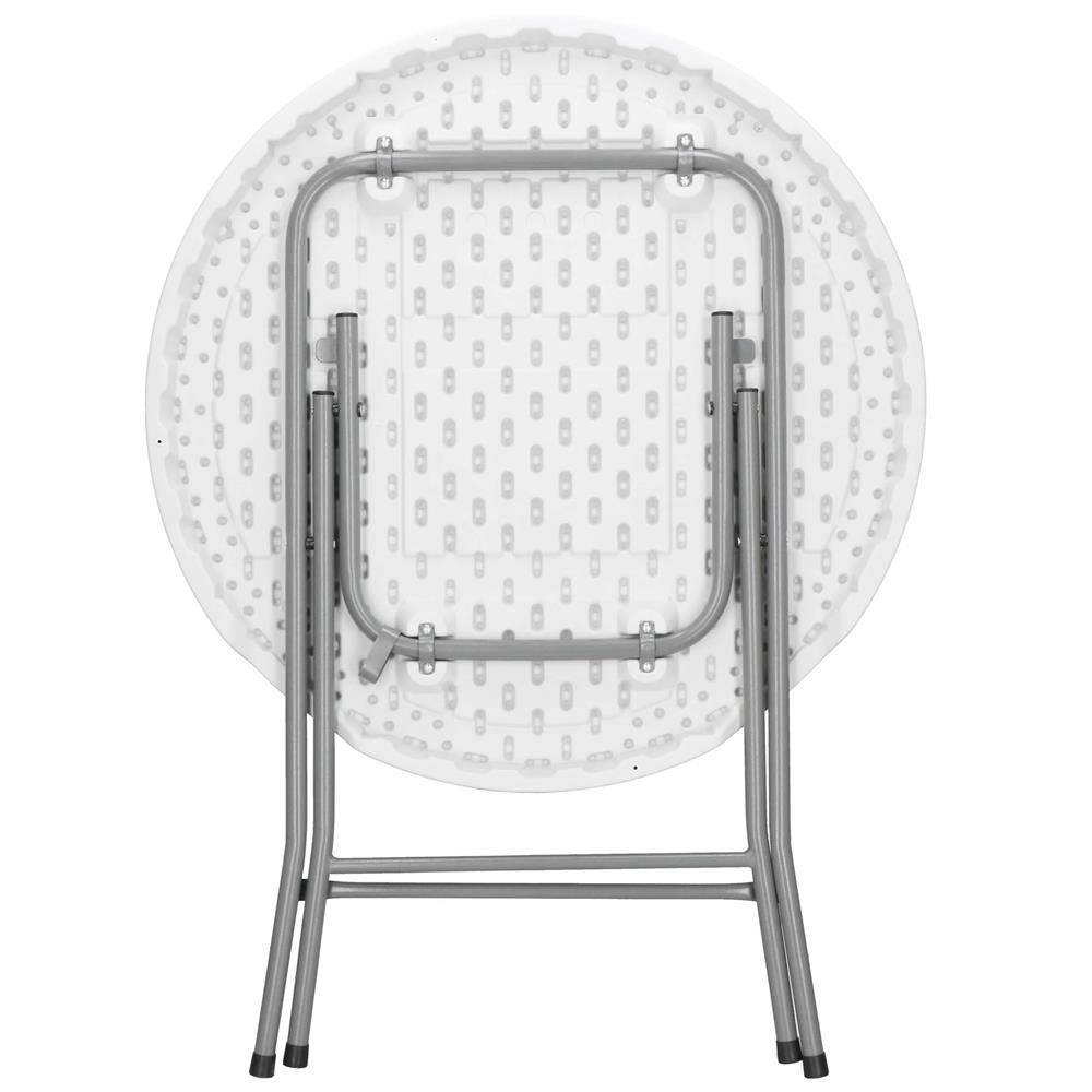 Összecsukható kerek asztal kertbe vagy cateringhez, 75x80 cm, HDPE és fém, fehér - Image 16