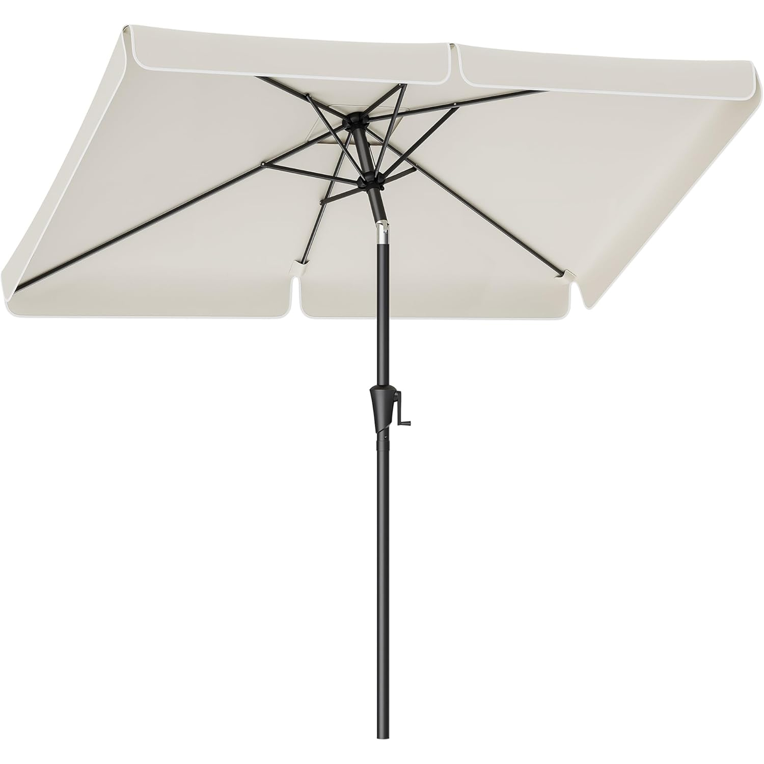 SONGMICS Kerti napernyő tekerőkarral, UPF 50+, 30°-ban dönthető, fém szerkezet, 300 x 200 cm, bézs
