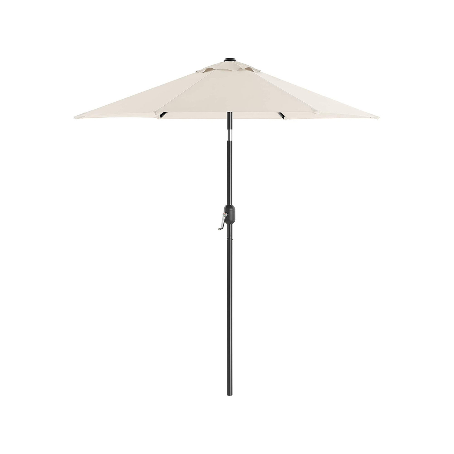 SONGMICS Kerti napernyő, 200 cm, kétirányú 30°-os dönthetőség, UPF 50+ poliészter, fém szerkezet, bézs - Image 2