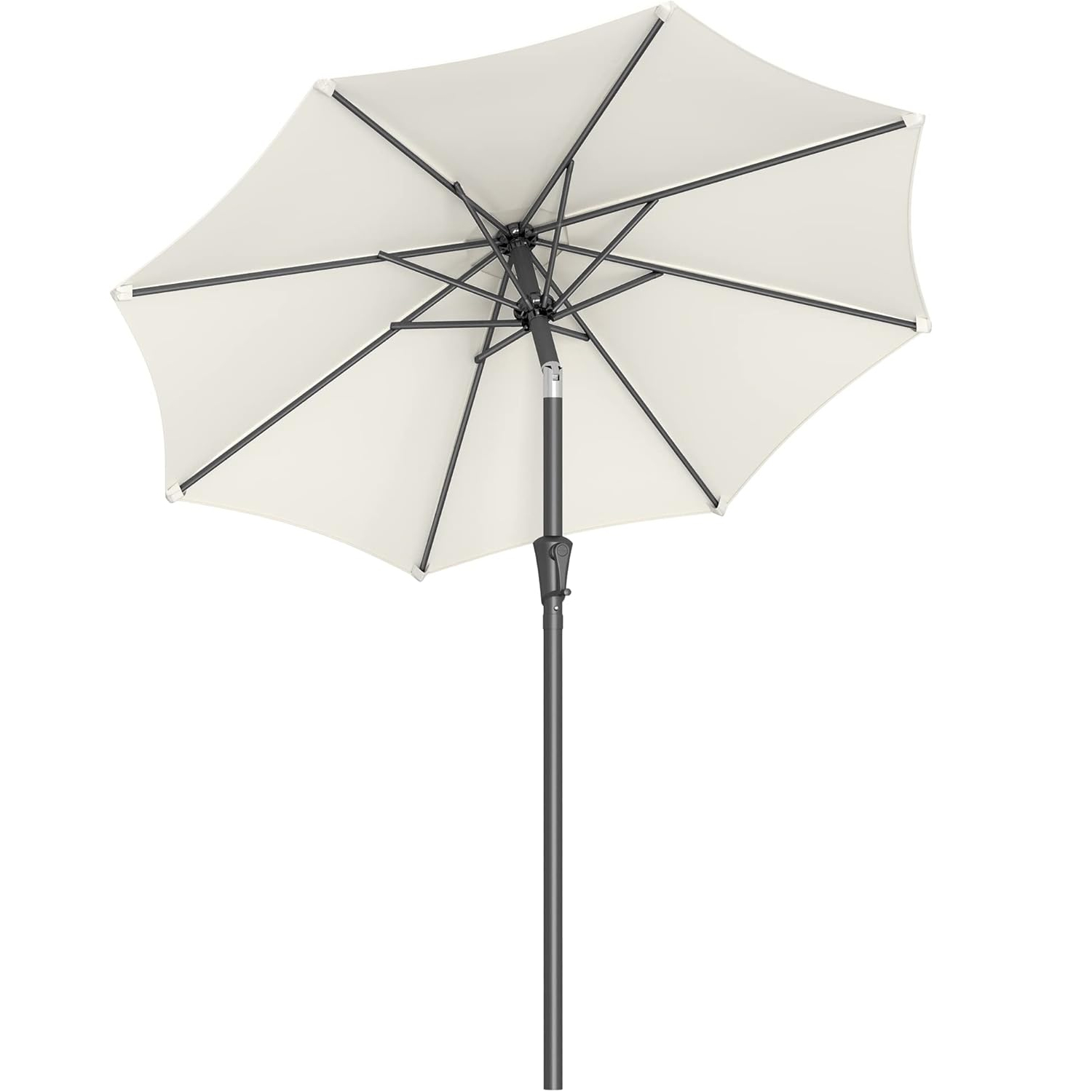 SONGMICS Kerti napernyő, 200 cm, kétirányú 30°-os dönthetőség, UPF 50+ poliészter, fém szerkezet, bézs