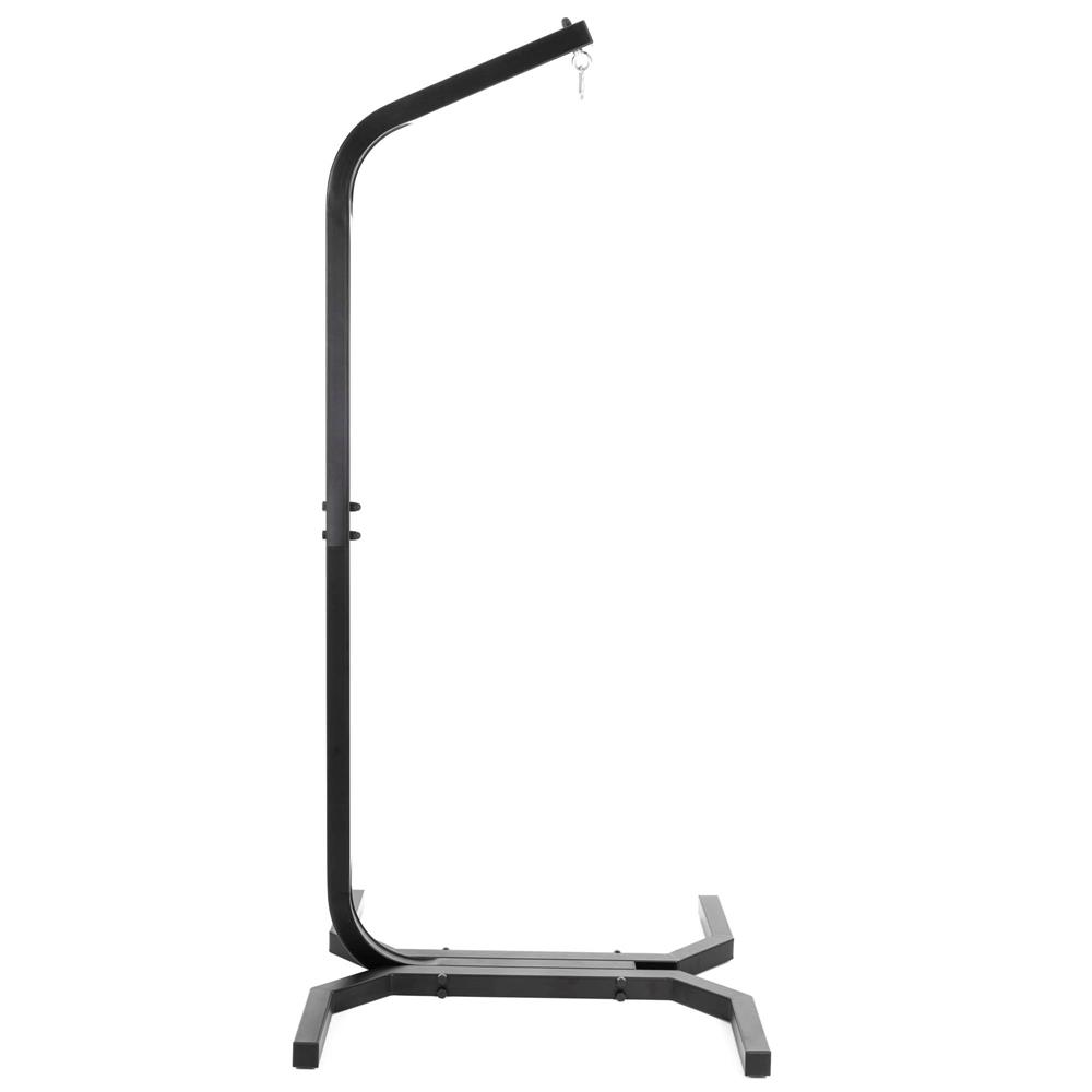 Fészekhinta vagy függőágy állvány, acél váz, max. 180 kg, 92x92x205 cm, fekete - Image 11