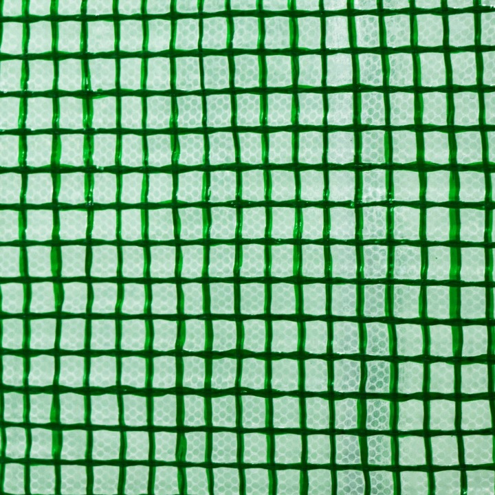 Kerti üvegház fólia, 400 x 250 x 200 cm, 140 g/m², hálóerősített, UV4, 9 ablakkal, zöld - Image 8