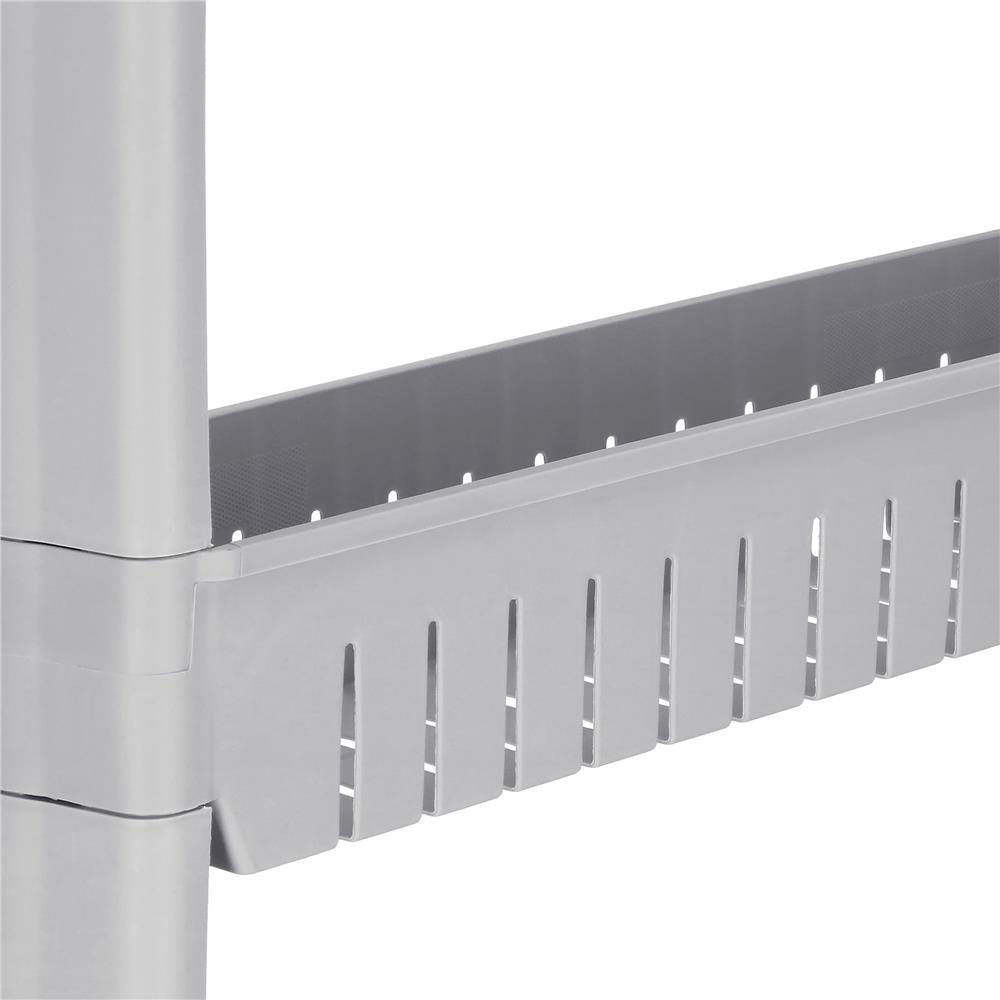 Tároló polcrendszer kerekekkel konyhába vagy fürdőszobába 4 polccal, 102x54x13 cm, szürke - Image 3