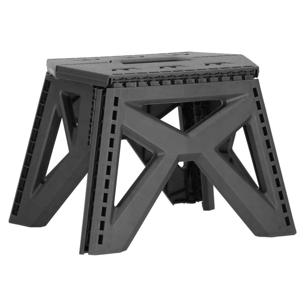 Multifunkciós fellépő, lépcsős zsámoly, 100 kg teherbírás, kompakt, fogantyúval, 31x23x23 cm, szürke - Image 7