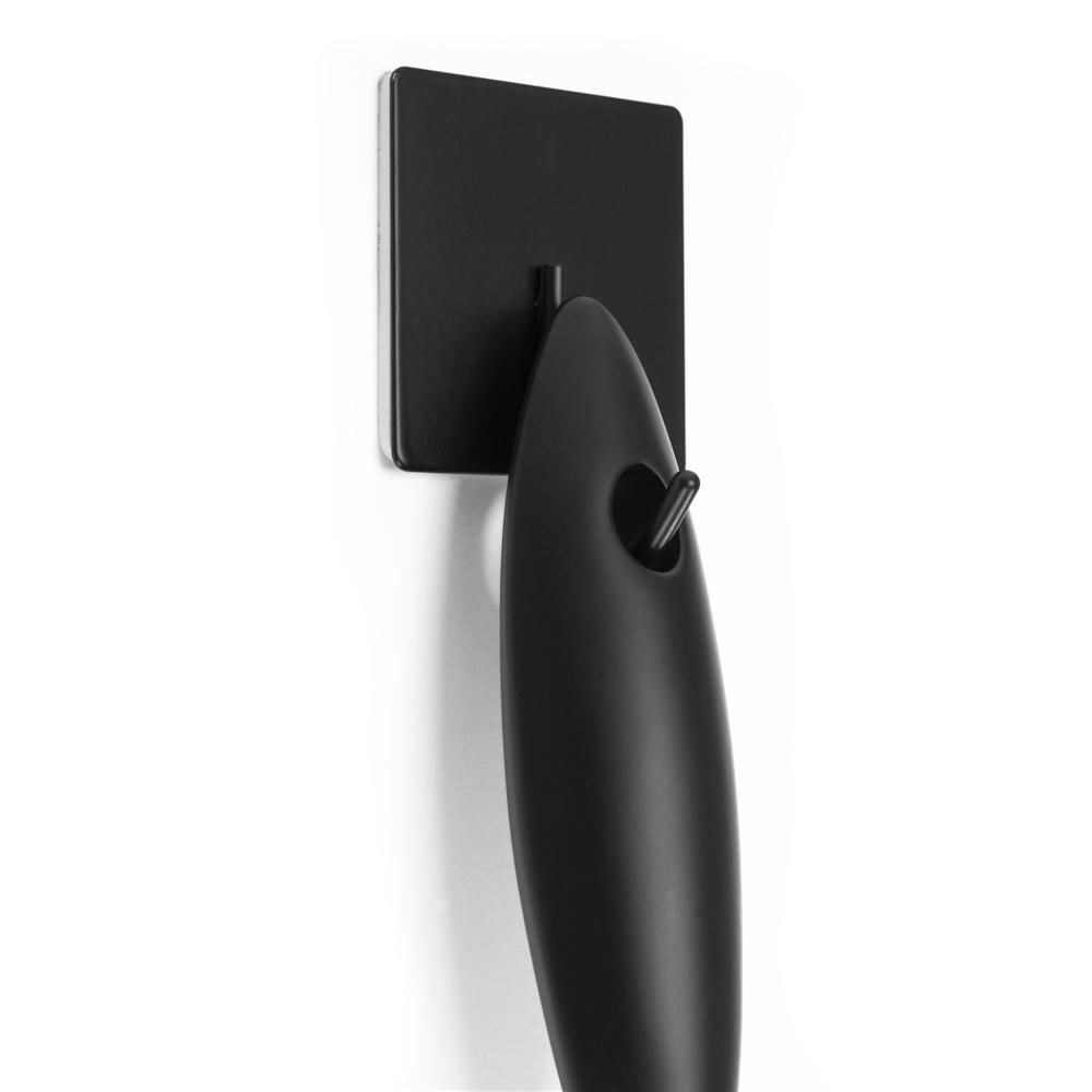 Rozsdamentes acél fürdőszobai lehúzó öntapadós hátlappal, 25 cm-es pengével, matt fekete felülettel - Image 10
