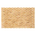 Csúszásgátló bambusz fürdőszobaszőnyeg, függőleges lécekkel, 50x80 cm, natúr barna