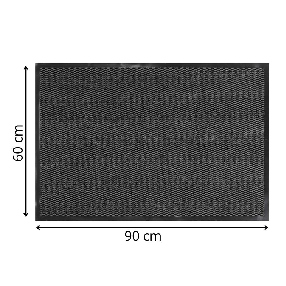 Nedvszívó, szennyeződéstaszító bejárati szőnyeg, csúszásgátló PVC, 60x90 cm, szürke - Image 13