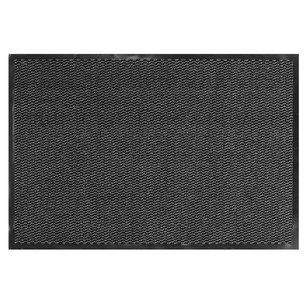 Nedvszívó, szennyeződéstaszító bejárati szőnyeg, csúszásgátló PVC, 60x90 cm, szürke