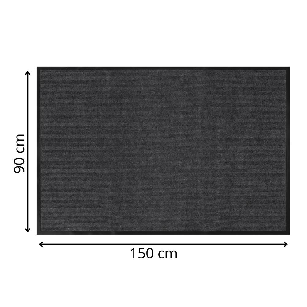 Szennyeződésgátló, nedvszívó bejárati szőnyeg, csúszásgátló PVC, 90x150 cm, szürke - Image 9