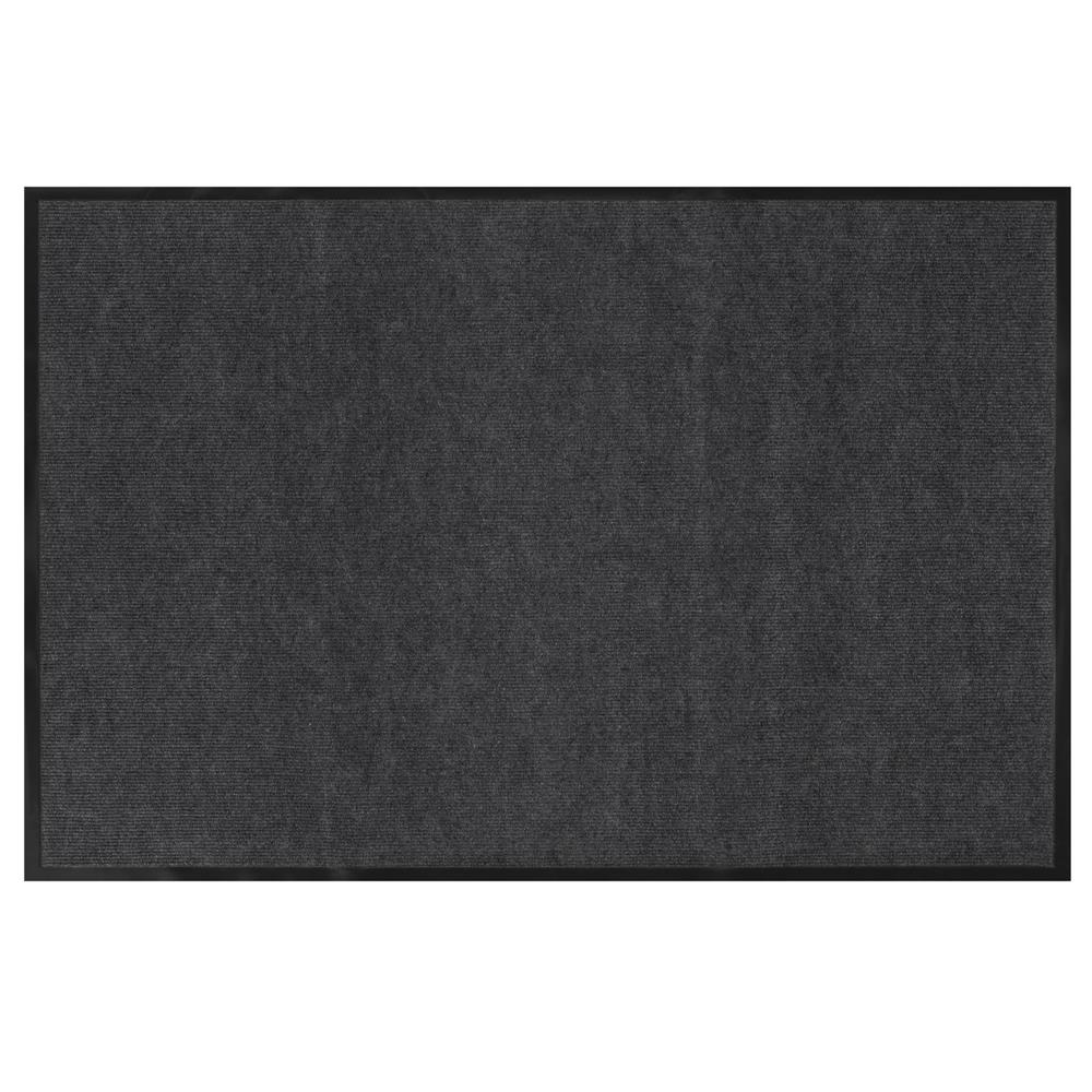Szennyeződésgátló, nedvszívó bejárati szőnyeg, csúszásgátló PVC, 90x150 cm, szürke
