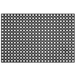 Perforált gumi bejárati szőnyeg, csúszásgátló PVC, 60x90 cm, fekete