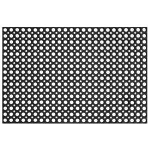 Perforált gumi bejárati szőnyeg, csúszásgátló PVC, 60x90 cm, fekete