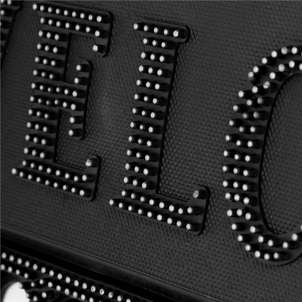Perforált gumi bejárati szőnyeg, csúszásgátló PVC, Welcome, 45x75 cm, fekete - Image 6