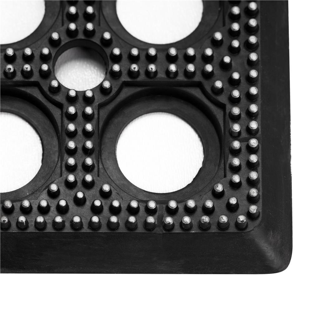 Perforált gumi bejárati szőnyeg, csúszásgátló PVC, Welcome, 45x75 cm, fekete - Image 9
