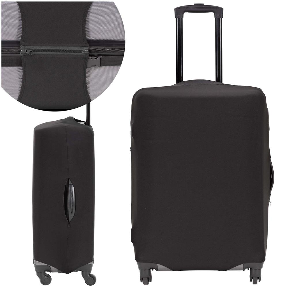 Gépkocsi védőhuzat, rugalmas, L-es méret, dupla cipzárral és csattal, fekete - Image 3