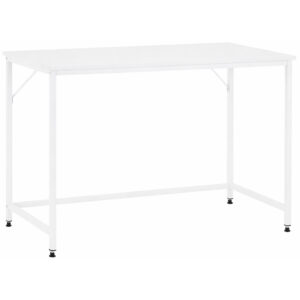 Íróasztal MDF asztallappal és fém vázzal, 100x50x76 cm, fehér