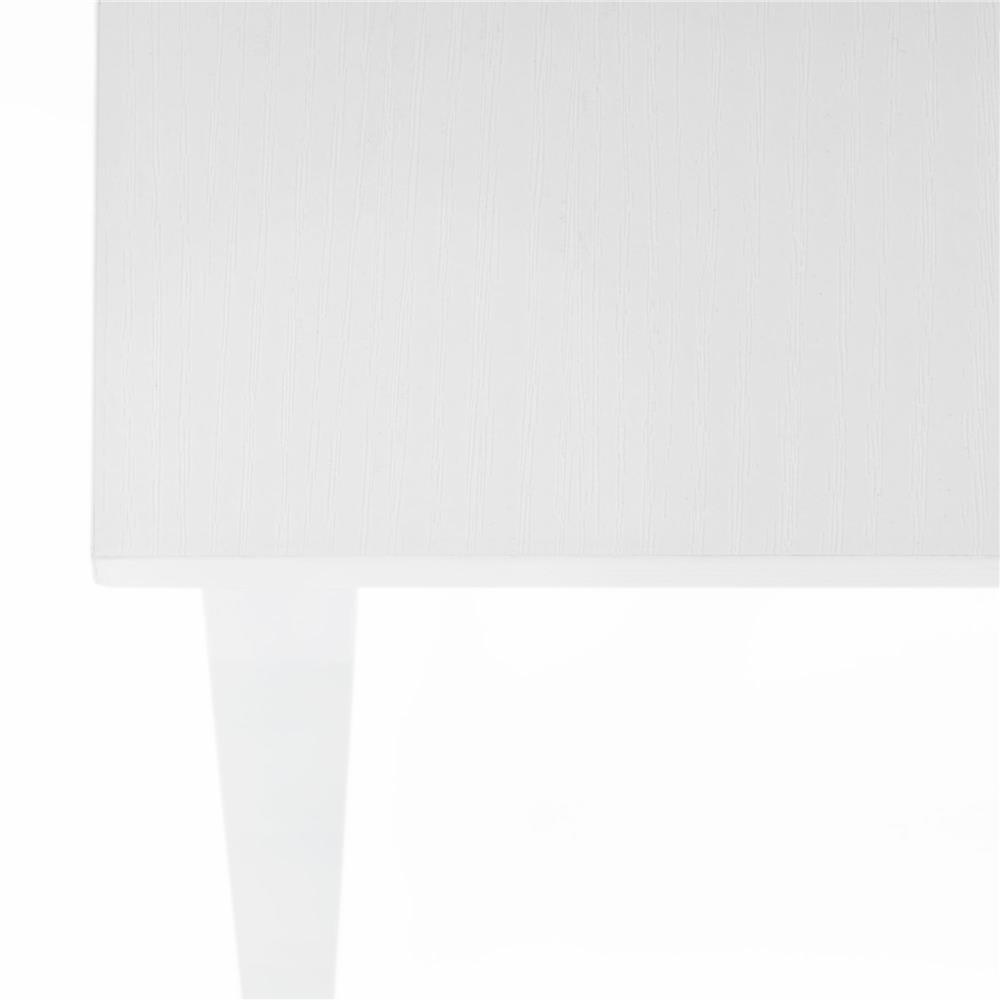 Íróasztal MDF asztallappal és fém vázzal, 100x50x76 cm, fehér - Image 14