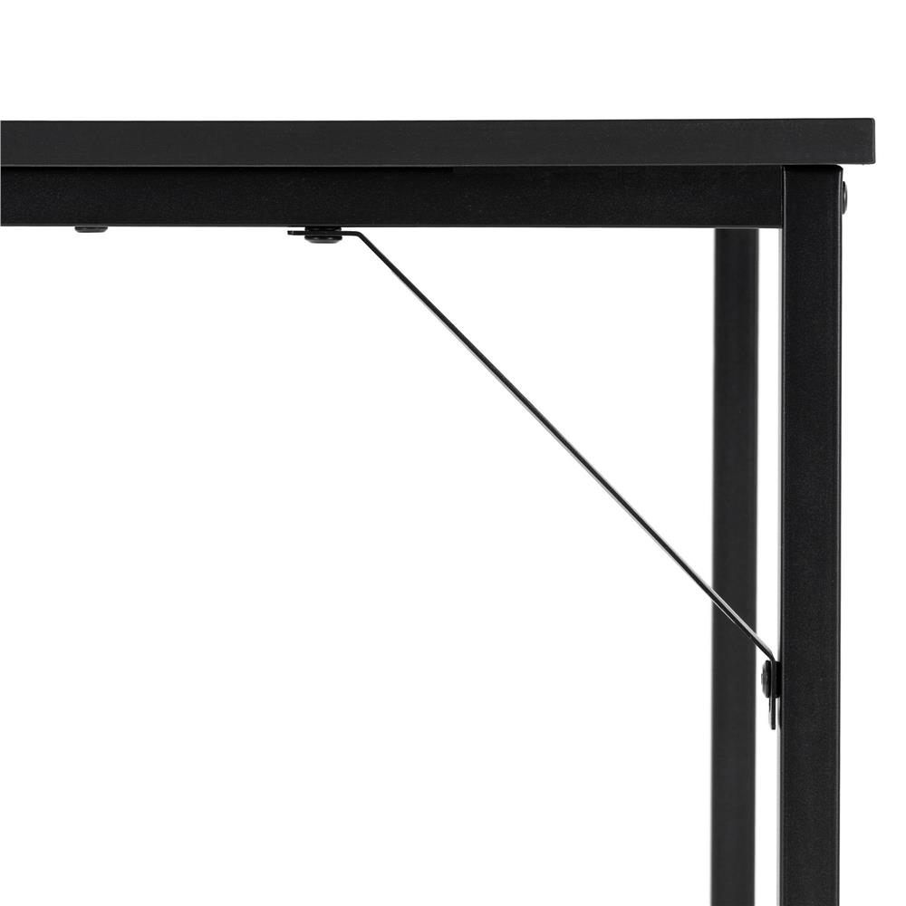 Íróasztal MDF lappal és fém vázzal, 100x50x76 cm, fekete - Image 11