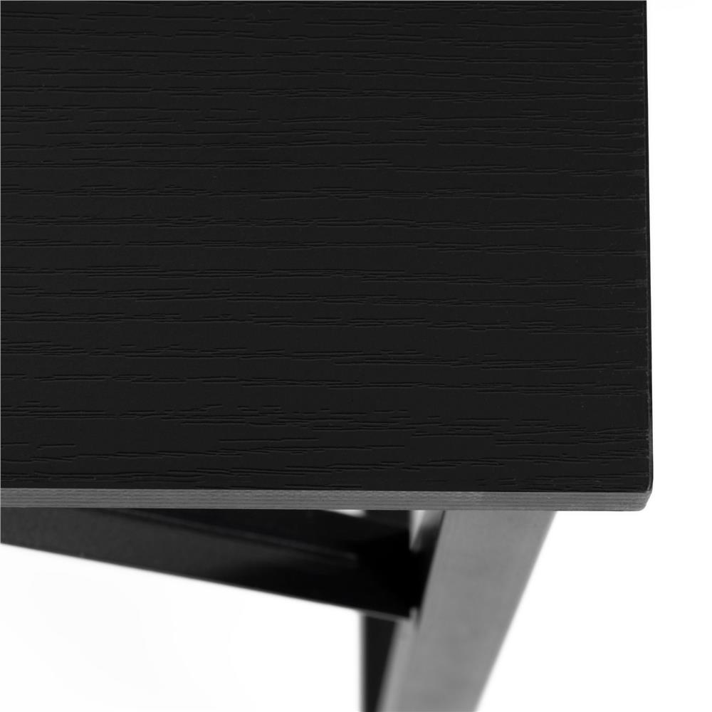 Íróasztal MDF lappal és fém vázzal, 100x50x76 cm, fekete - Image 12