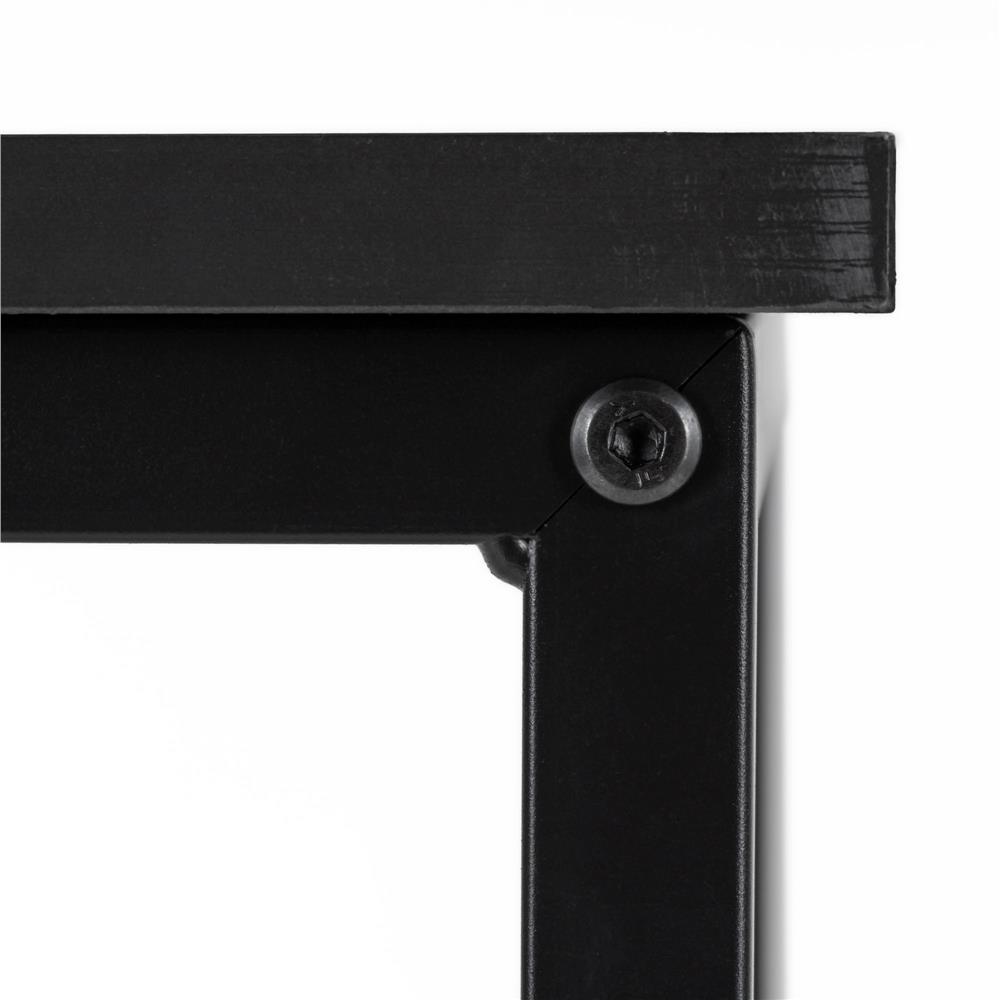 Íróasztal MDF lappal és fém vázzal, 100x50x76 cm, fekete - Image 13