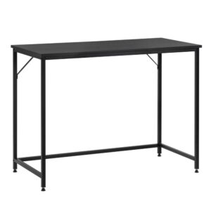 Íróasztal MDF lappal és fém vázzal, 100x50x76 cm, fekete