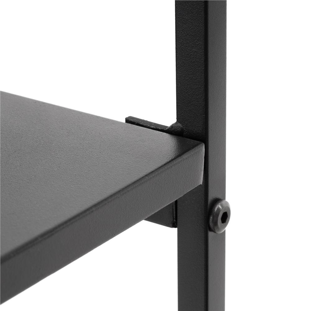 Fali polc 3 MDF polccal és fém vázzal, 58x21x50 cm, fekete - Image 14
