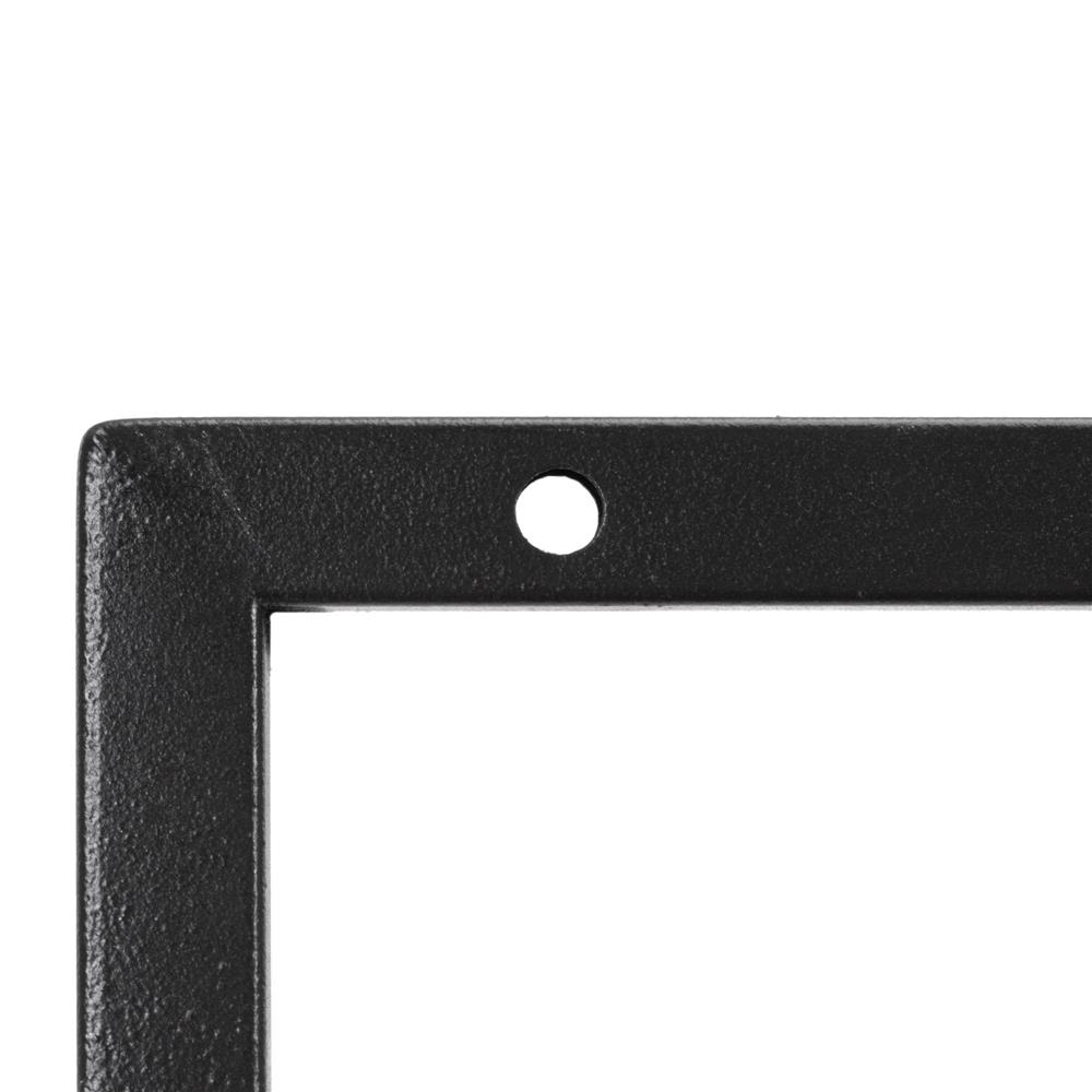 Fali polc 3 MDF polccal és fém vázzal, 58x21x50 cm, fekete - Image 10