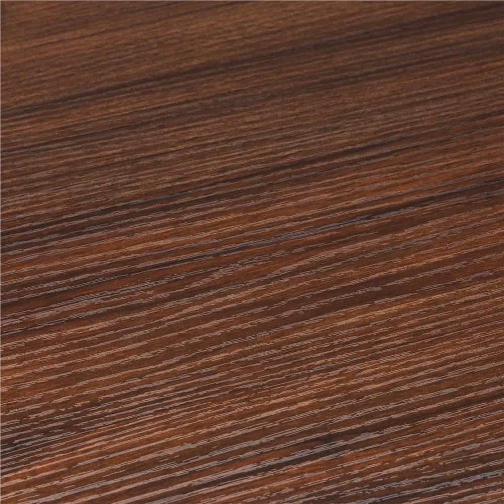 Magasságban állítható íróasztal polcokkal és kerekekkel, fa asztallappal és fém szerkezettel, 80x40x76-86 cm, sötétbarna - Image 9