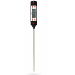 Digitális hőmérő grillhez vagy konyhai használatra, szondával, 22 cm, LCD kijelzővel.