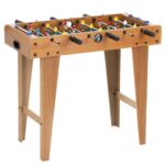 Gyerek csocsóasztal, 6 fogantyúval, 18 játékossal, MDF szerkezettel és lábakkal, pontszámlálóval, 69x35x62 cm