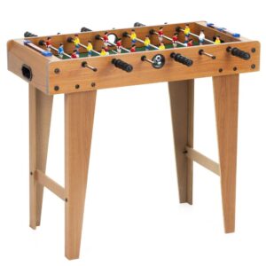 Gyerek csocsóasztal, 6 fogantyúval, 18 játékossal, MDF szerkezettel és lábakkal, pontszámlálóval, 69x35x62 cm
