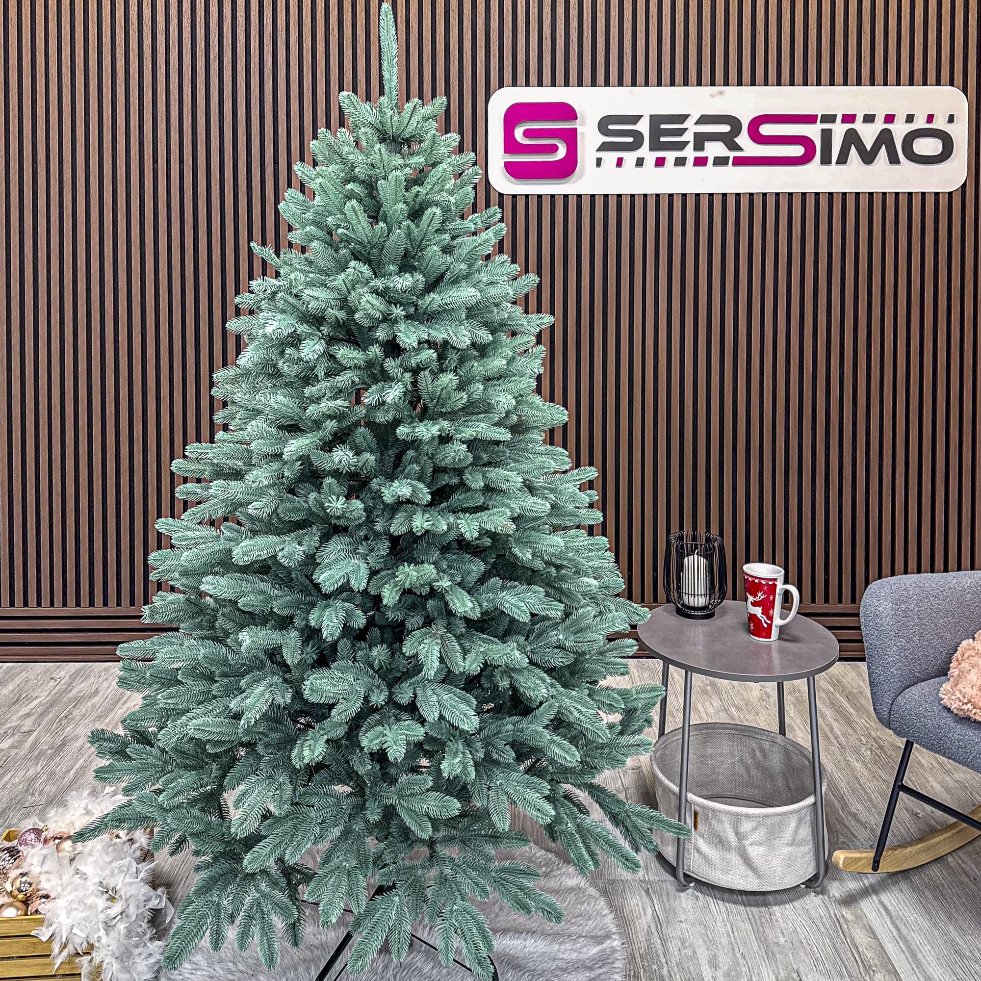 Sersimo Laponia Select ezüst műfenyő, Christmas Deluxe, teljes 3D, 180 cm - Image 5