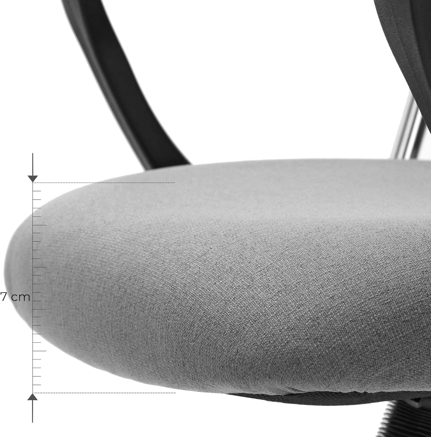 SONGMICS ergonomikus irodai szék, állítható magassággal, 63x63x120 cm, szürke - Image 4