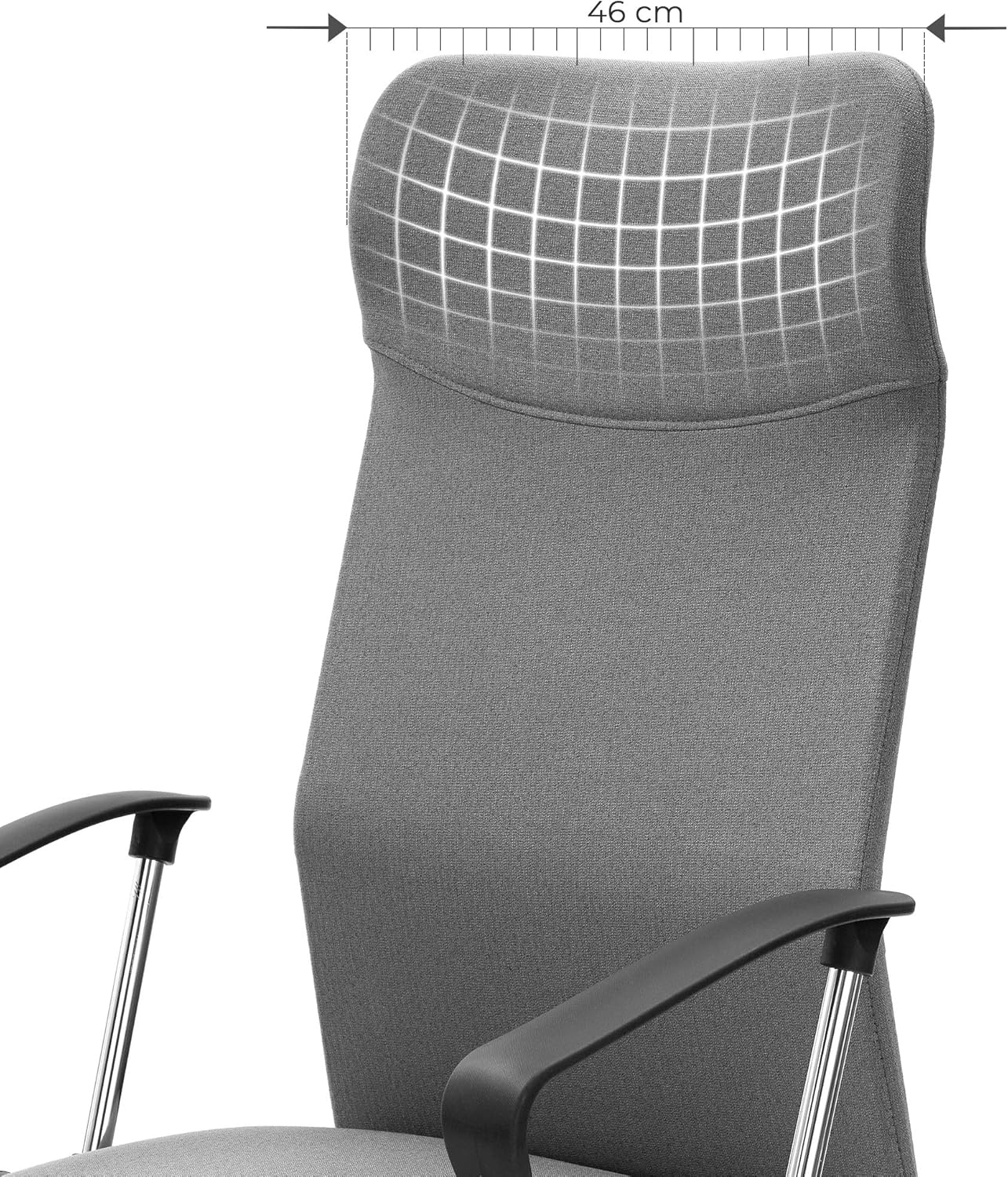 SONGMICS ergonomikus irodai szék, állítható magassággal, 63x63x120 cm, szürke - Image 8