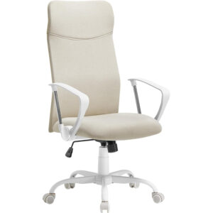 SONGMICS ergonomikus irodai szék, állítható magassággal, hintafunkcióval, 64x64x120 cm, bézs