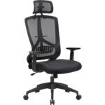 SONGMICS Ergonomikus irodai szék fejtámlával és deréktámasszal, állítható, hintamechanizmussal, legfeljebb 120 kg teherbírással, 70 × 70 × 133 cm, fekete