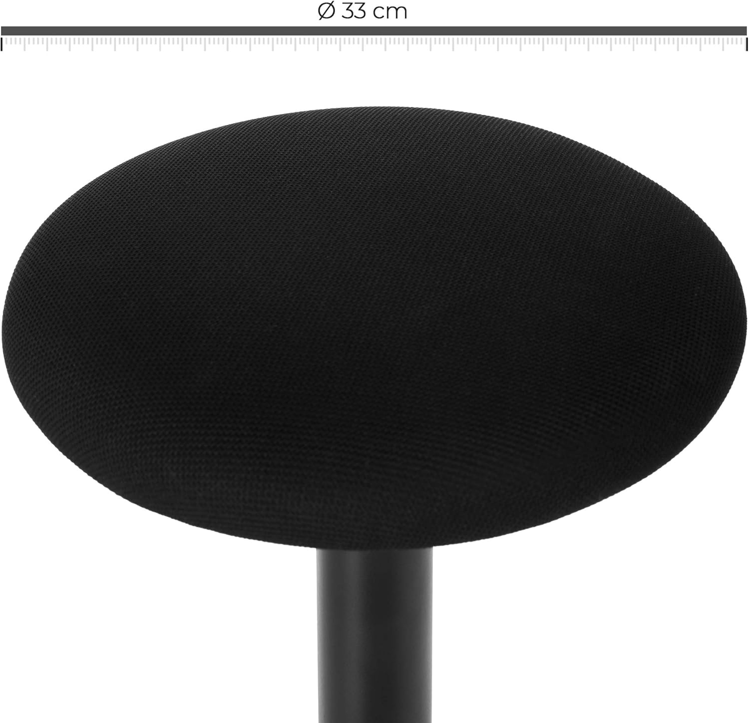 SONGMICS ergonomikus irodai ülőke, állítható magassággal, 360°-ban forgatható, 56–81 cm, fekete - Image 5