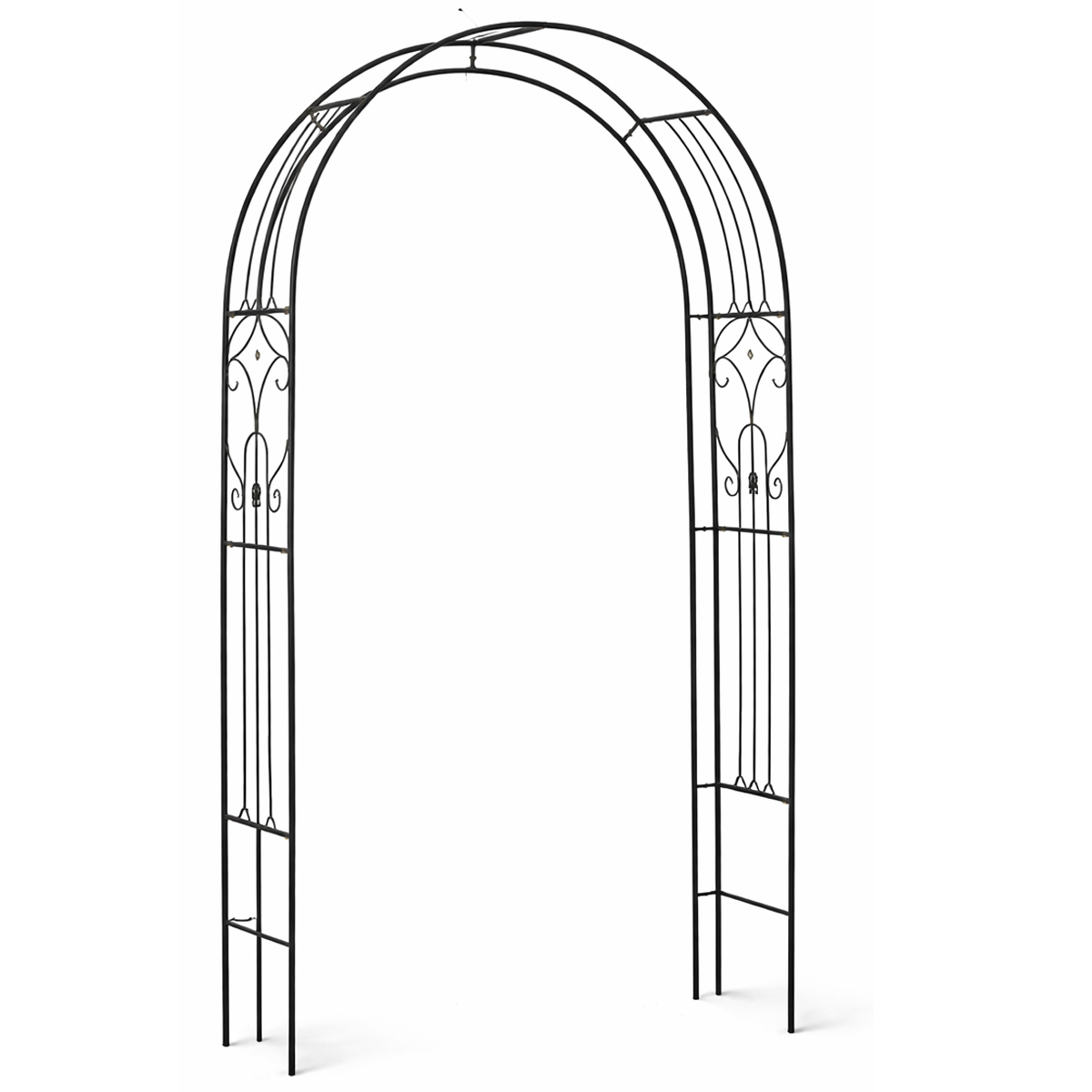 Kerti pergola futónövényekhez, acél szerkezet, 145x38x240 cm, zöld - Image 2