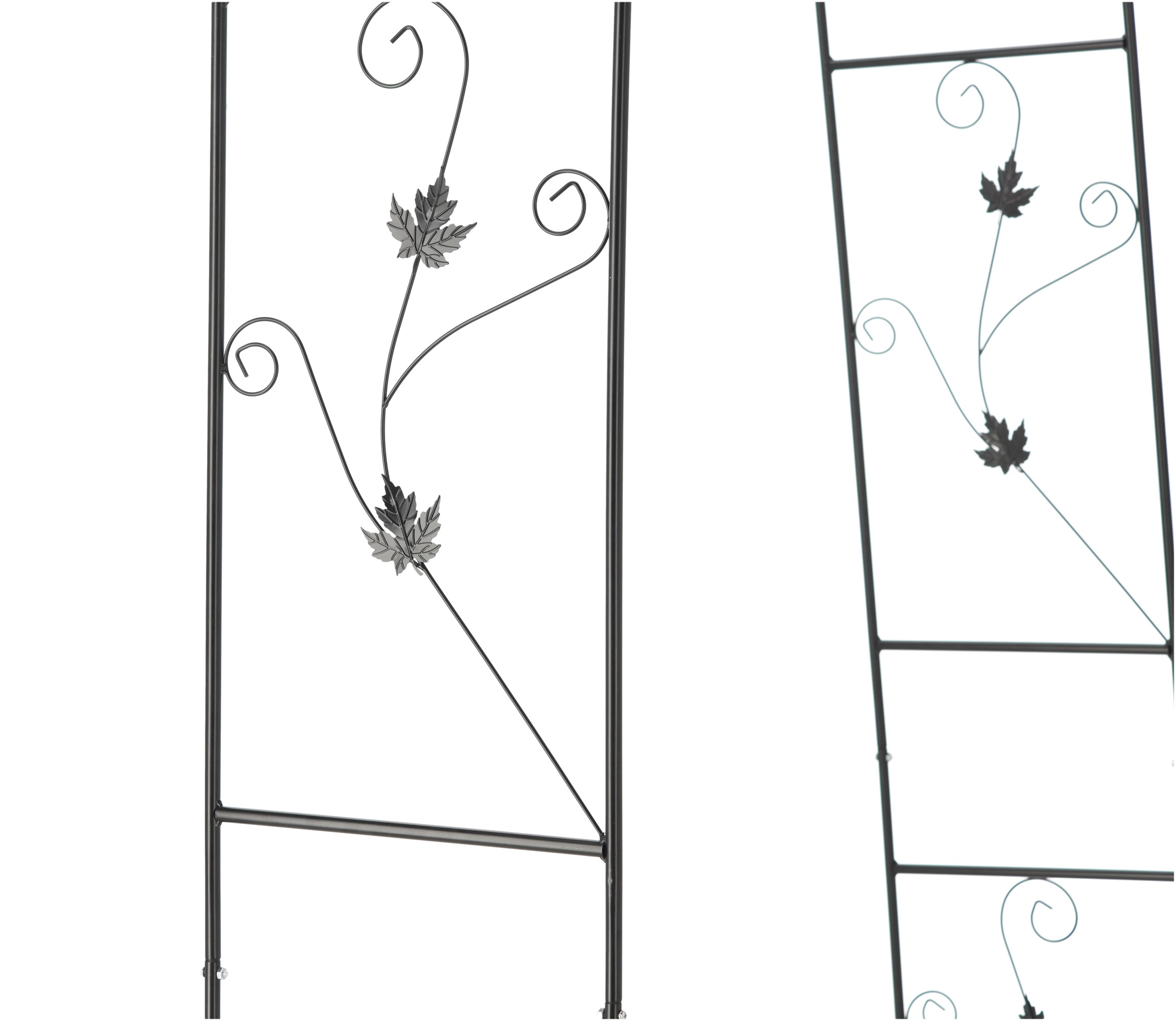 Kerti pergola kúszónövényekhez, rögzítőelemekkel, acélszerkezet, 114x37x230 cm, sötétzöld - Image 6