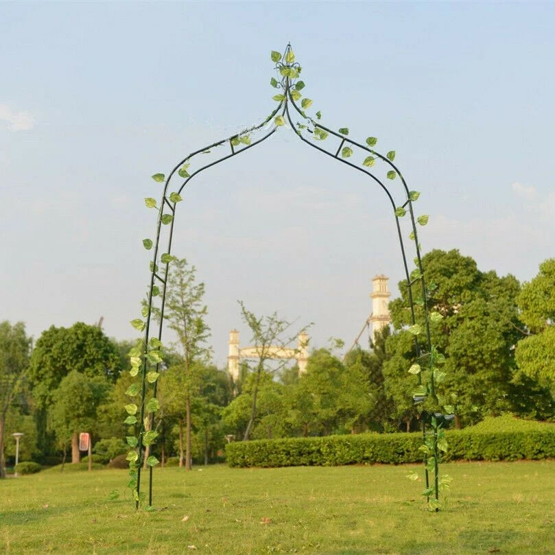 Kerti pergola dekoratív csúcsokkal, acél szerkezet, 150x37x240 cm, fekete - Image 10