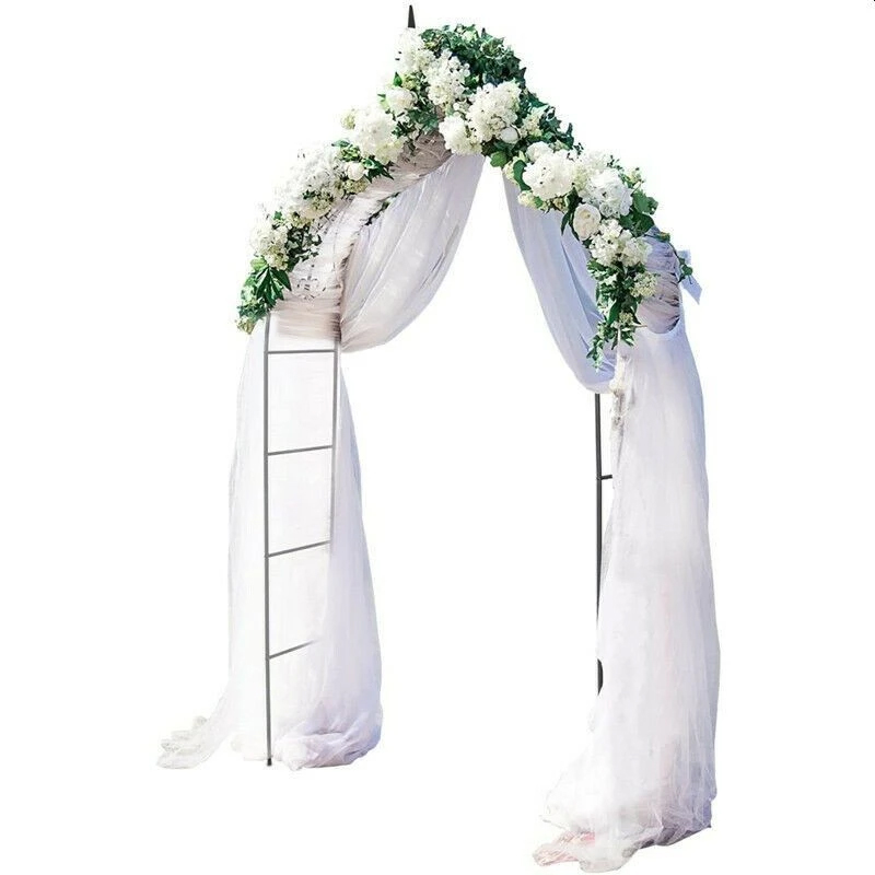 Kerti pergola dekoratív csúcsokkal, acél szerkezet, 150x37x240 cm, fekete - Image 3