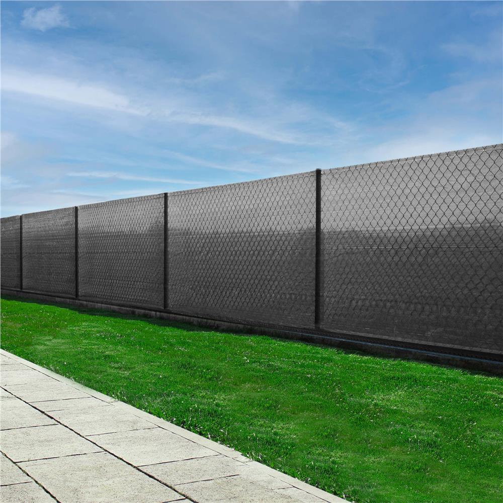 Árnyékoló és takaró háló kerítéshez, 1.5 m szélesség, 25 m hossz, 140 g/m², 90% árnyékolás, világosszürke - Image 2