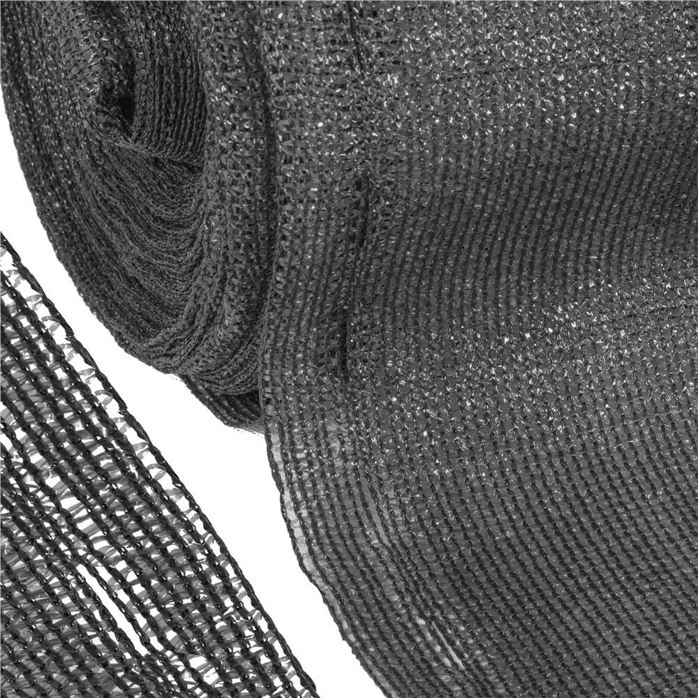 Árnyékoló és takaró háló kerítéshez, 1.5 m szélesség, 25 m hossz, 140 g/m², 90% árnyékolás, világosszürke - Image 11