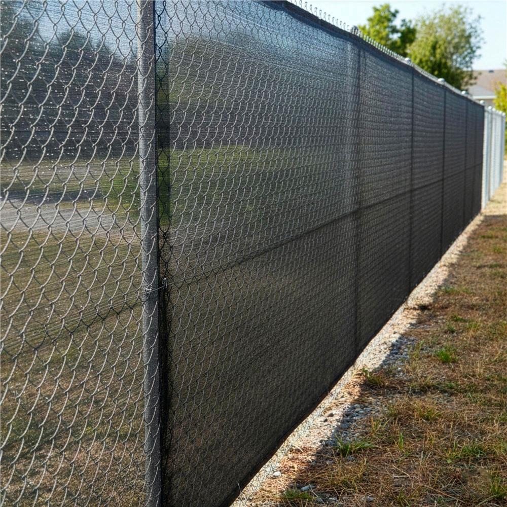 Árnyékoló és magánszférát biztosító háló kerítéshez, 1,5 m széles, 25 m hosszú, 65 g/m², 62%-os sűrűség, világos antracit - Image 23